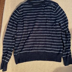 Men's Navy Striped Sweater